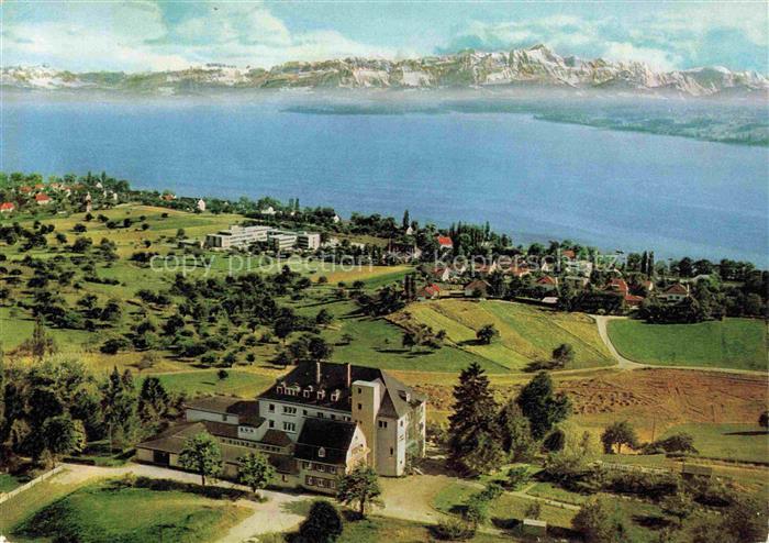 ueberlingen Bodensee BW Parkhotel St. Leonhard Panorama Blick auf Alpenkette