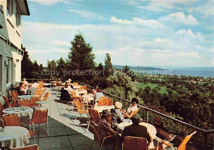 ueberlingen Bodensee BW Parkhotel St. Leonhard Terrasse Seeblick