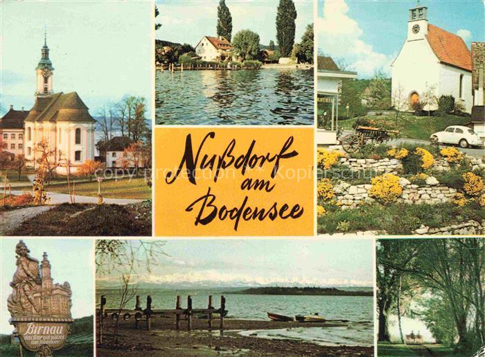 Nussdorf Bodensee ueberlingen BW Teilansichten Kapelle Strand Bodensee Birnau Wa