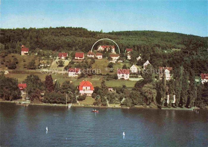Unteruhldingen-Muehlhofen Bodensee Panorama mit Pension Bechtinger