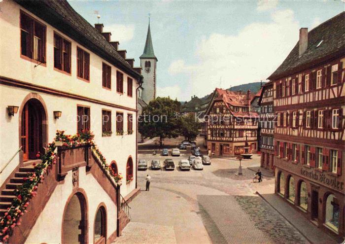 Mosbach Baden Neckar-Odenwald-Kreis BW Rathaus und Marktplatz Altstadt Fachwerkh