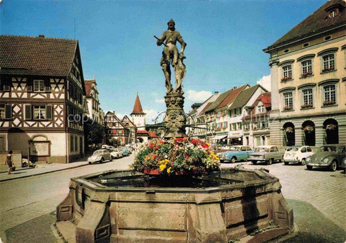 Gengenbach Schwarzwald BW Marktplatz Brunnen