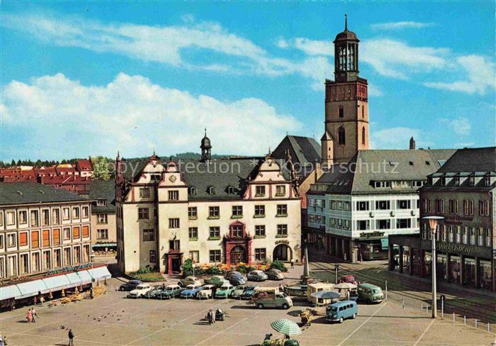DARMSTADT Hessen Marktplatz mit Rathaus und Stadtkirche