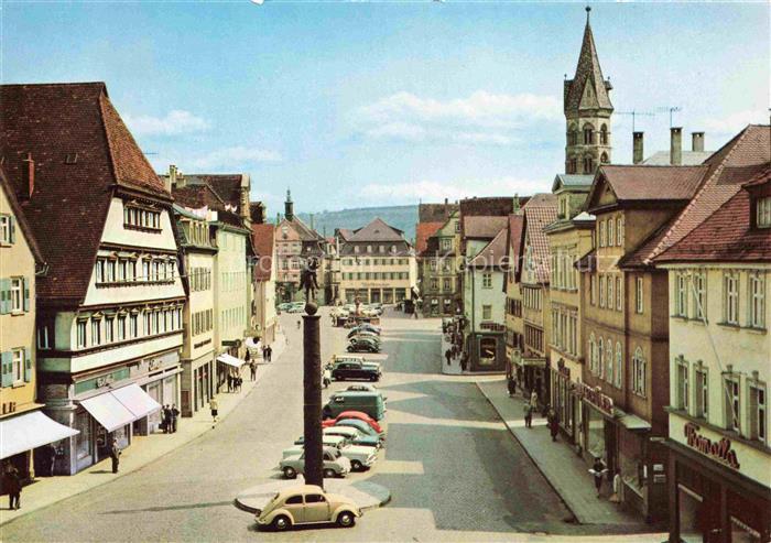Schwaebisch Gmuend BW Motiv im Stadtzentrum Kirchturm