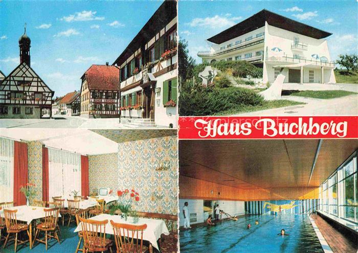 Bermatingen Ortszentrum Fachwerkhaeuser Hotel Restaurant Haus Buchberg Gastraum