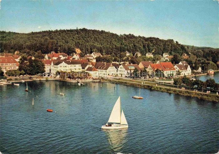Unteruhldingen-Muehlhofen Bodensee Panorama Ansicht vom See aus