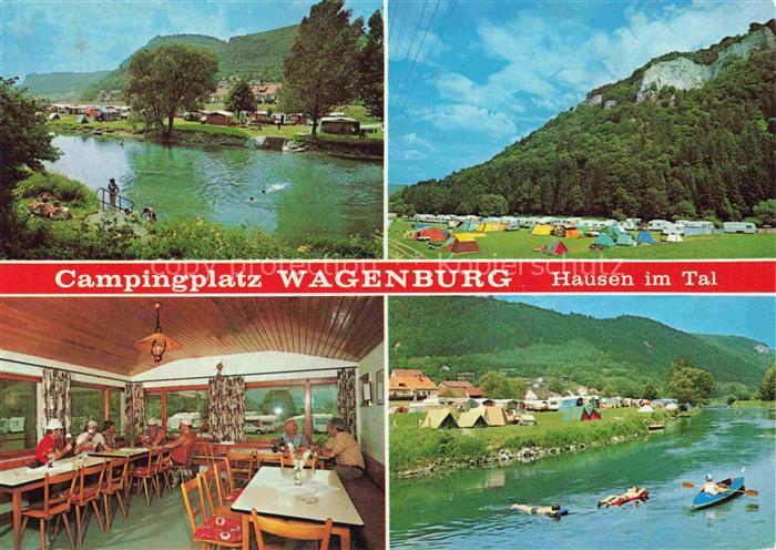 Hausen Tal Hausen Thal Beuron Campingplatz Wagenburg Gaststube Uferpartie an der