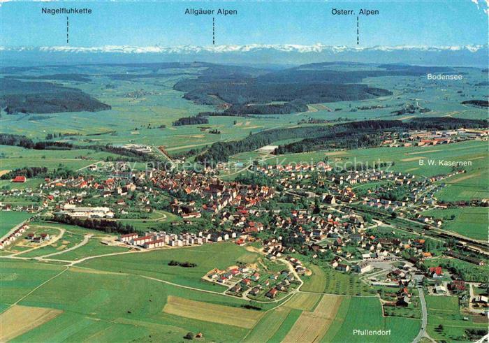 Pfullendorf Sigmaringen BW Panorama mit Alpenkette