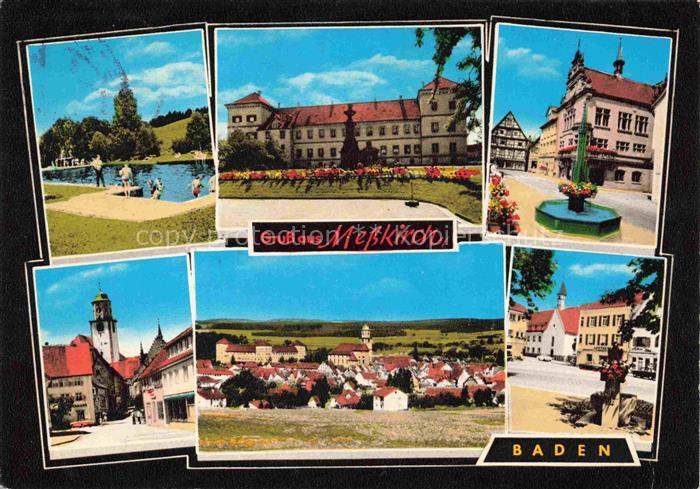 Messkirch Teilansichten Motive Ortszentrum Freibad