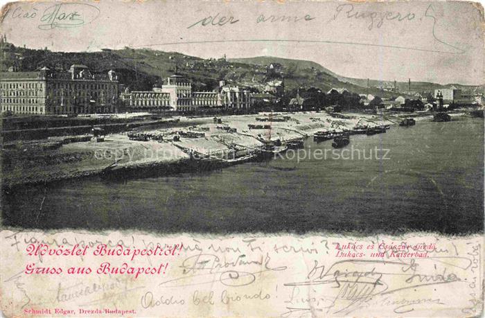 BUDAPEST HU Panorama Lukacs und Kaiserbad