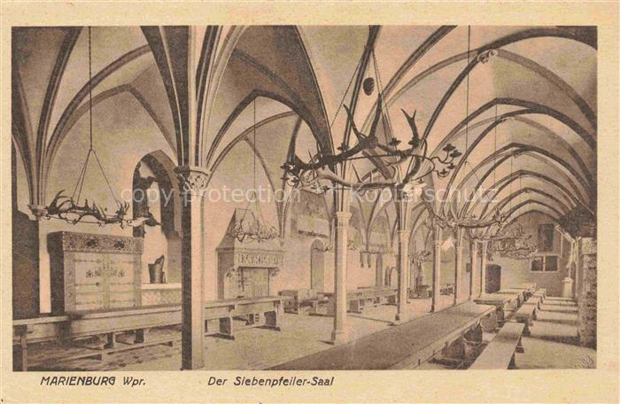 Marienburg   Westpreussen MALBORK PL Der Siebenpfeiler Saal
