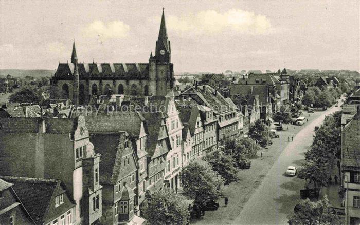 Friedberg  Hessen Kaiserstrasse mit Stadtkirche