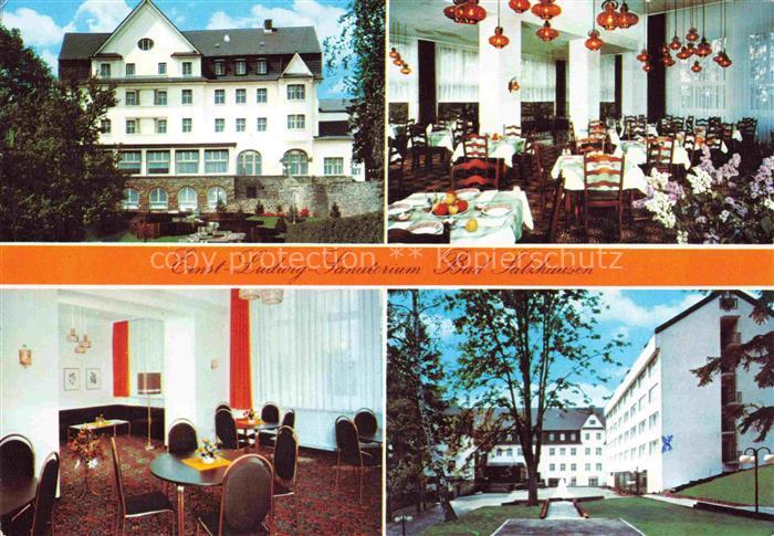 Bad Salzhausen Nidda Ernst Ludwig Sanatorium Speisesaal Aufenthaltsrau Park