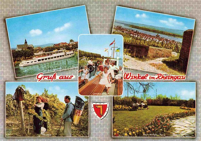 Winkel Oestrich-Winkel Schiffsanleger Panorama Weinlese Paul Hoeltge Park