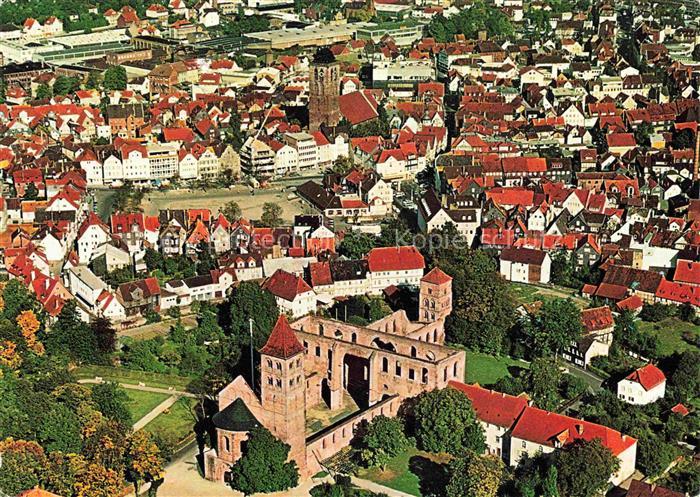 BAD HERSFELD Ehem Benediktinerkloster Kirchenruine Fliegeraufnahme
