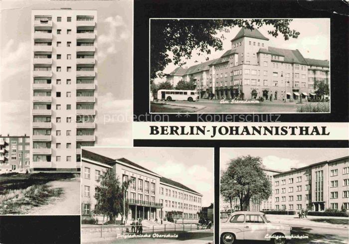 Johannisthal BERLIN Hochhaus Polytechn Oberschule Ledigenwohnheim