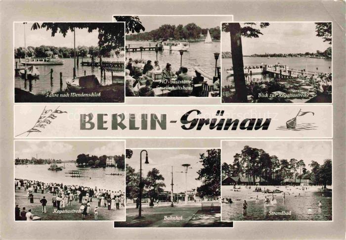 Gruenau TREPTOW-KoePENICK BERLIN Faehre HO Gaststaette Gesellschaftshaus Regatta