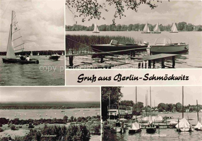 Schmoeckwitz TREPTOW-KoePENICK BERLIN Segelboote Zeuthener See Seddinsee Schiffs