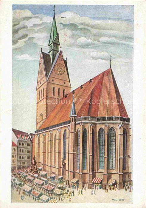 HANNOVER  CITY Marktkirche Zeichnung