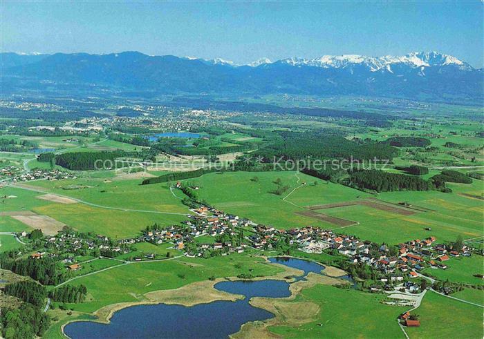 Iffeldorf Bayern Fliegeraufnahme Erholungsort im Pfaffenwinkel