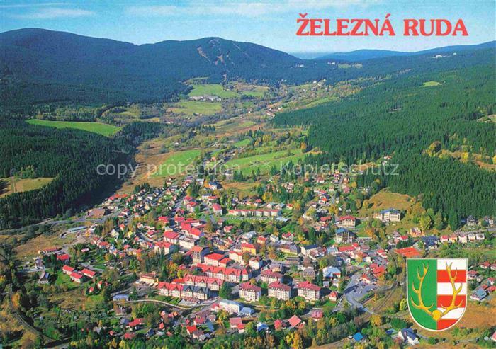 Zelezna Ruda Markt Eisenstein CZ Fliegeraufnahme