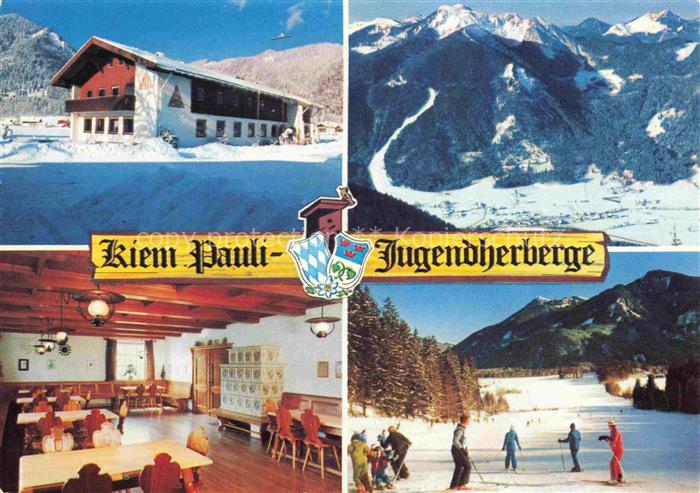 Scharling Kreuth Bayern Kiem Pauli Jugendherberge Gastraum Panorama Skipiste