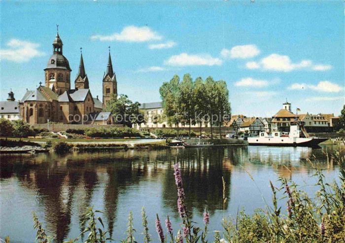 Seligenstadt Offenbach Hessen An der Mainfaehre Kirche