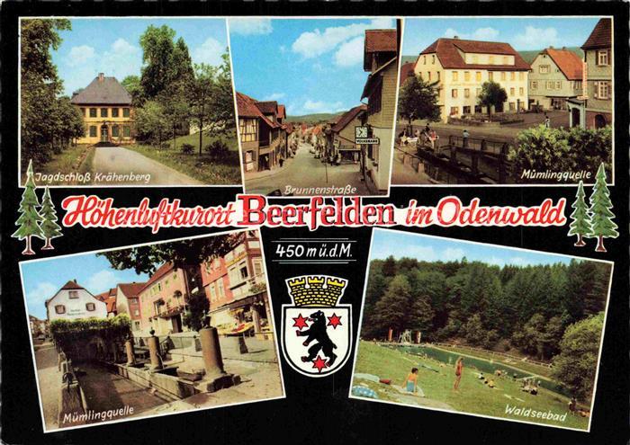 Beerfelden Odenwald Hessen Jagdschloss Kraehenberg Brunnenstrasse Muemlingquelle