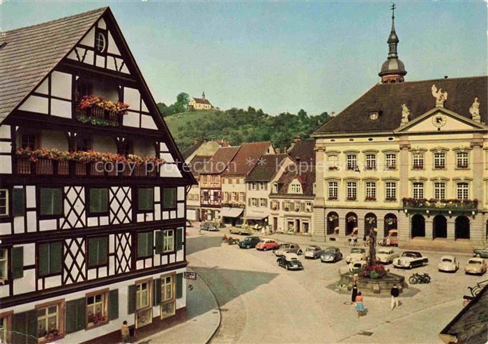Gengenbach Schwarzwald BW Marktplatz mit Rathaus