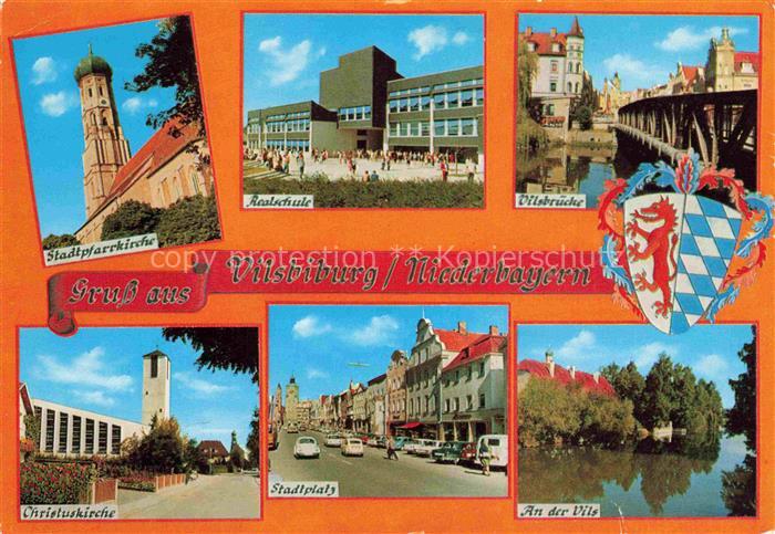 Vilsbiburg Stadtpfarrkirchen Realschule Vilsbruecke Christuskirche Stadtplatz An