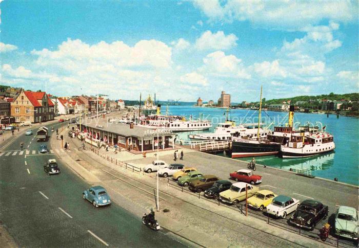 FLENSBURG  Flensborg Schleswig-Holstein Hafen mit Foerdebruecke