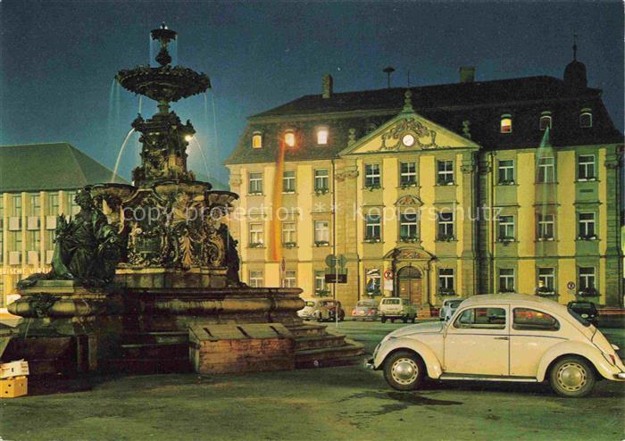 ERLANGEN Bayern Rathaus und Marktplatz bei Nacht