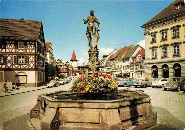Gengenbach Schwarzwald BW Marktplatz Brunnen