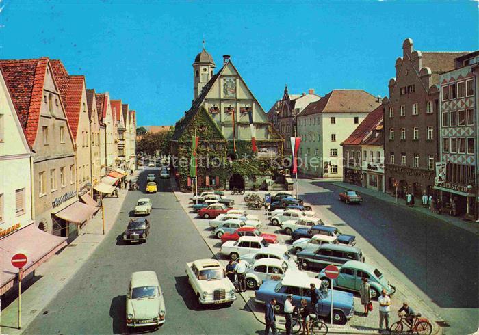 Weiden  Oberpfalz Oberer Markt mit Rathaus