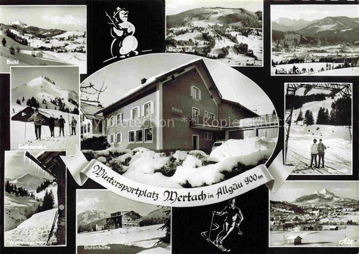 Wertach Bayern Pension Regina Teilansichten Winterpanorama