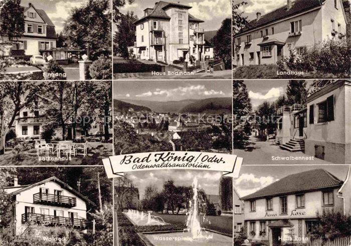 Bad Koenig Odenwald Hessen Odenwaldsanatorium Eingang Haus Bodmann Landhaus Batz