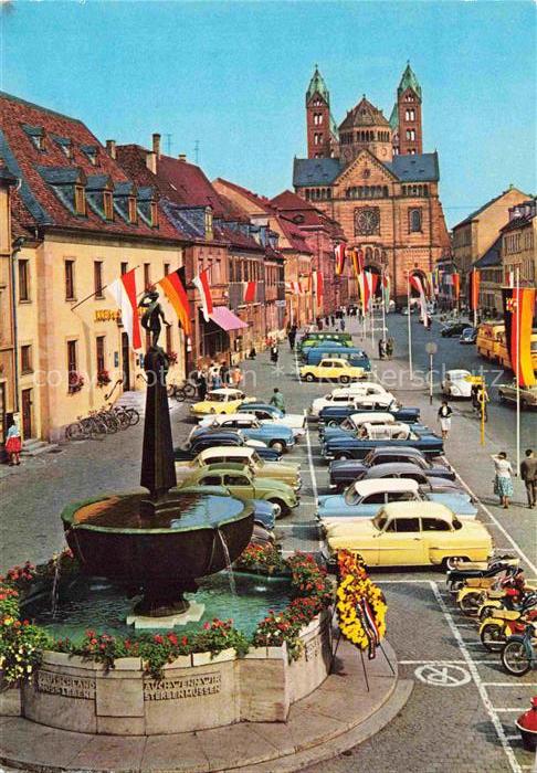 SPEYER Rhein Blick zum Dom