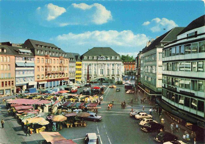 BONN Rhein Rathaus und Markt