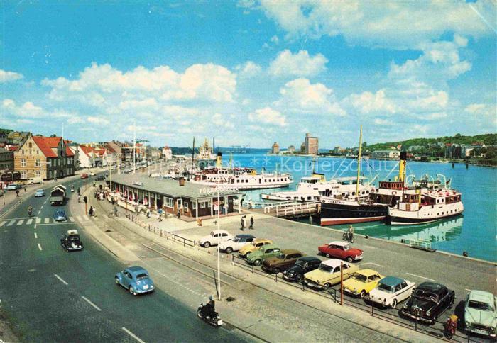 FLENSBURG  Flensborg Schleswig-Holstein Hafen mit Foerdebruecke