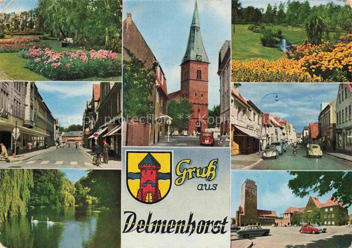 Delmenhorst Niedersachsen Parkpartien Kirche Schwanenteich Burg