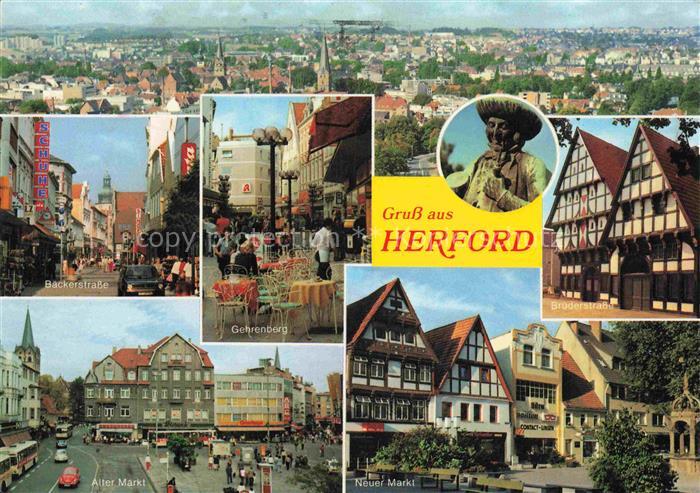 HERFORD Baeckerstrasse Gehrenburg Alter Markt Neuer Markt Bruederstrasse