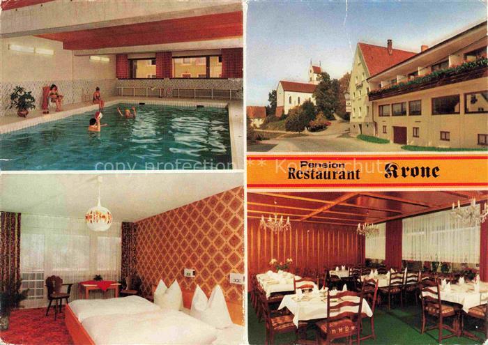 Deggenhausertal Restaurant Pension Krone Hallenbad Zimmer Gastraum