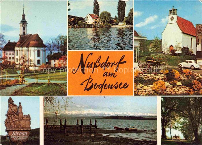 Nussdorf Bodensee ueberlingen BW Kirchen Schild Panorama Waldpartie