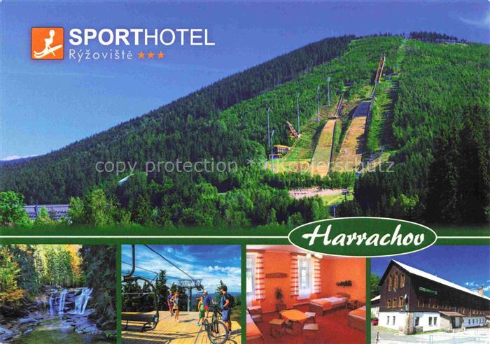 Harrachov Harrachsdorf CZ Sporthotel Ryzoviste Sprungschanze Wasserfall Sesselli