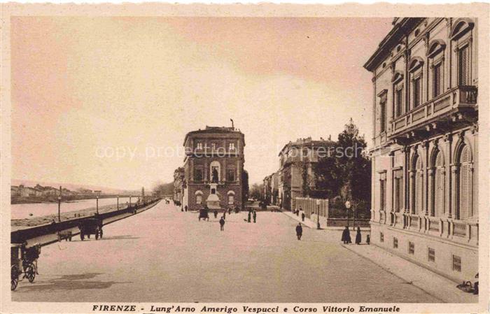 FIRENZE Florence Florenz Toscana IT Lung'Arno Amerigo Vespucci e Corso Vittorio