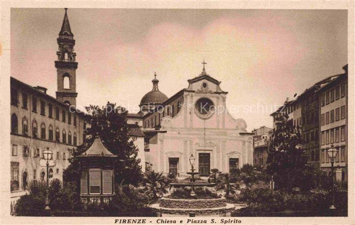 FIRENZE Florence Florenz Toscana IT Chiesa e Piazza San Spirito
