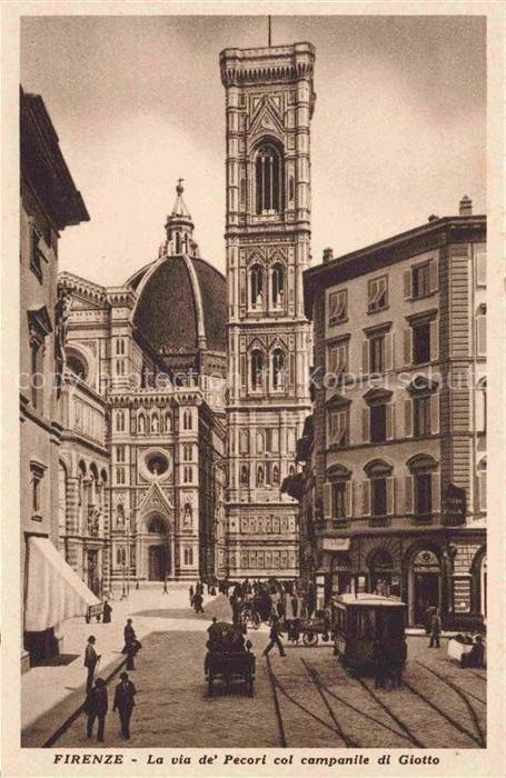 FIRENZE Florence Florenz Toscana IT Via de Pecori col campanile di Giotto