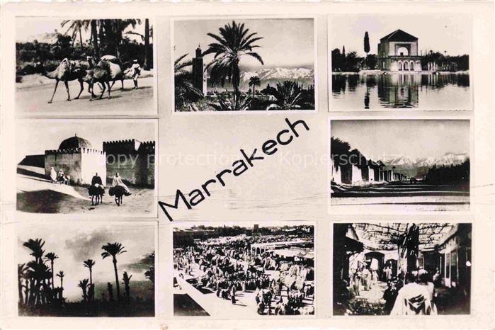 Marrakech Marrakesch Maroc Menara Palmerie Kamele Jemaa el Fnaa