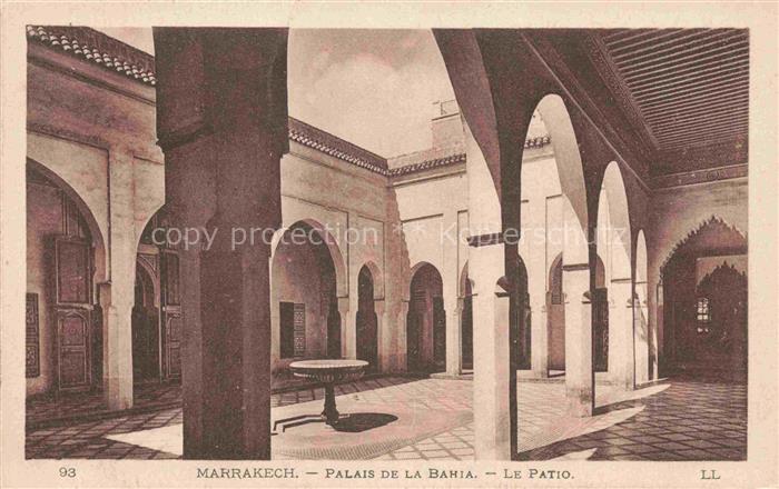 Marrakech Marrakesch Maroc Palais de la Bahia le Patio