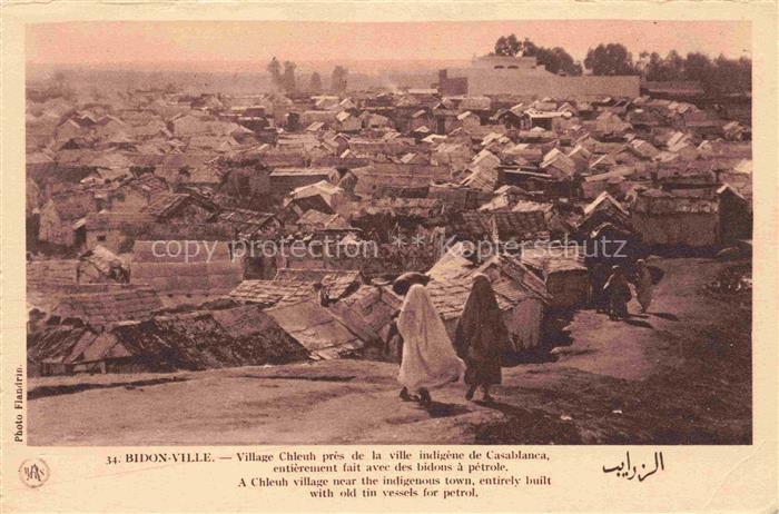 Bidon-Ville CASABLANCA Maroc Village Chleuh petrole